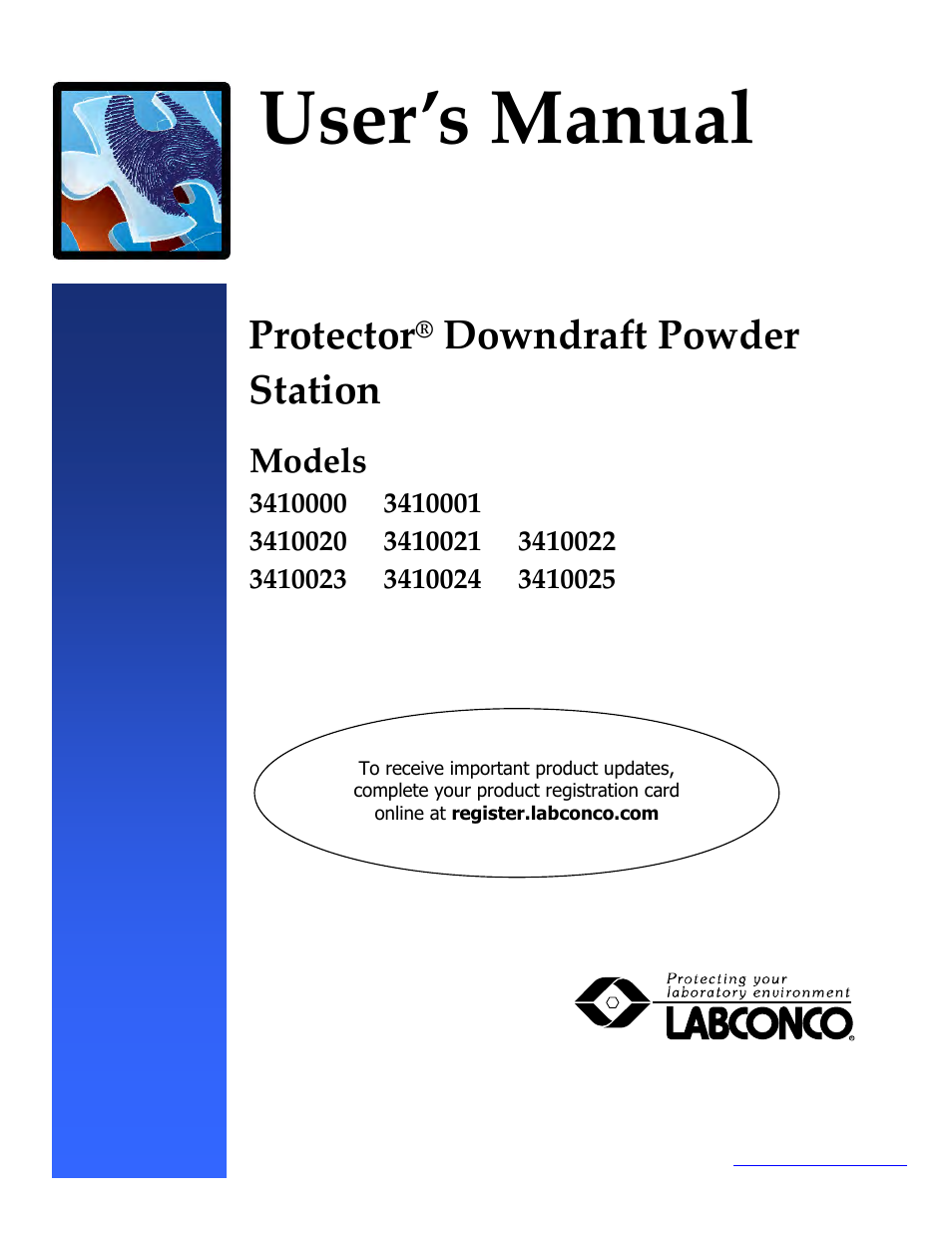Labconco Protecto Downdraft Powder Station 3410025 User Manual | 25 pages