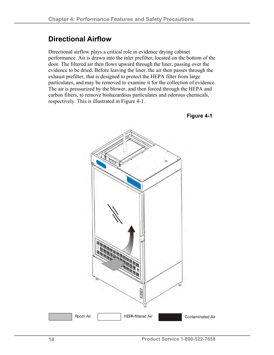 Directional airflow | Labconco Protecto Series Evidence Drying Cabinets 3400004 User Manual | Page 18 / 43