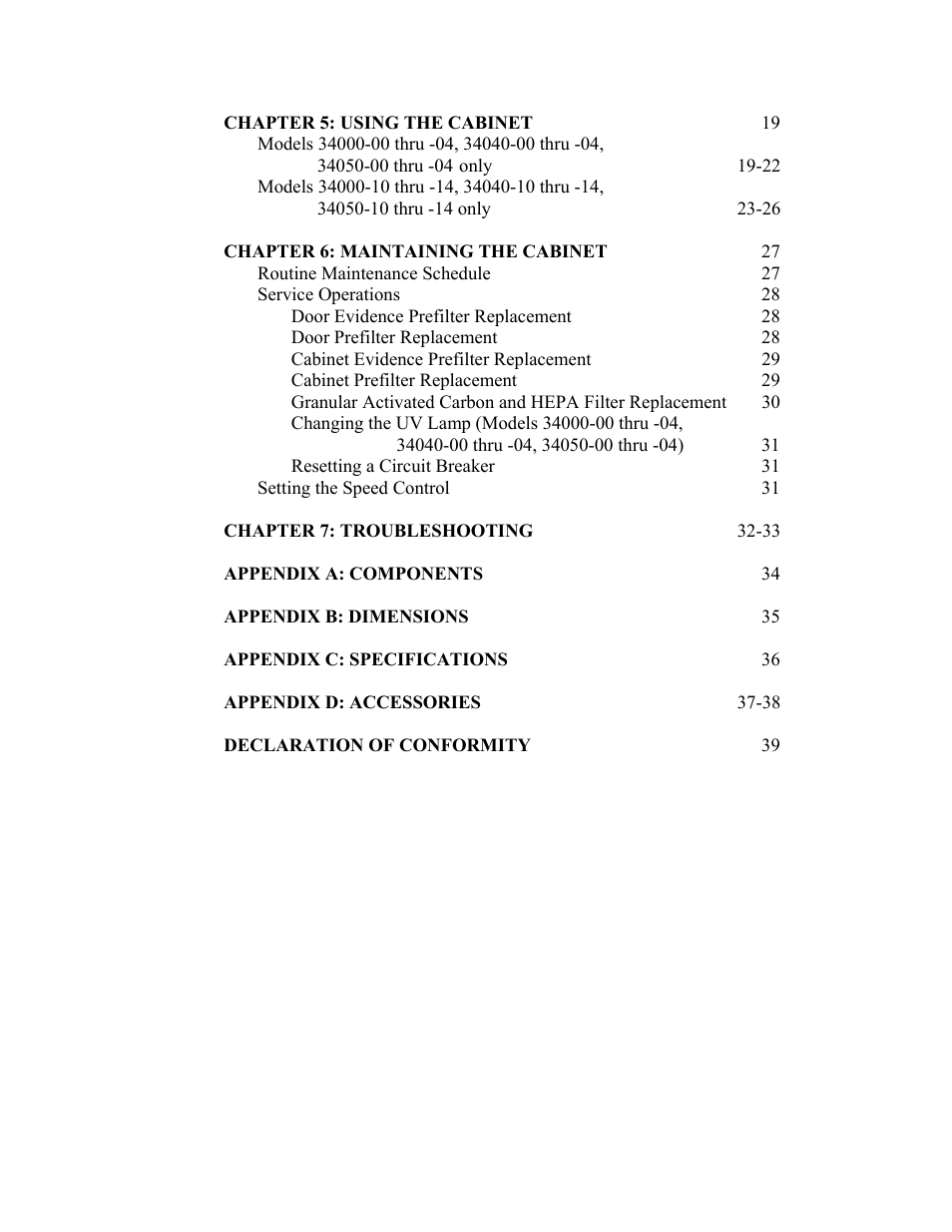 Labconco Protecto Series Evidence Drying Cabinets 3400004 User Manual | Page 4 / 43