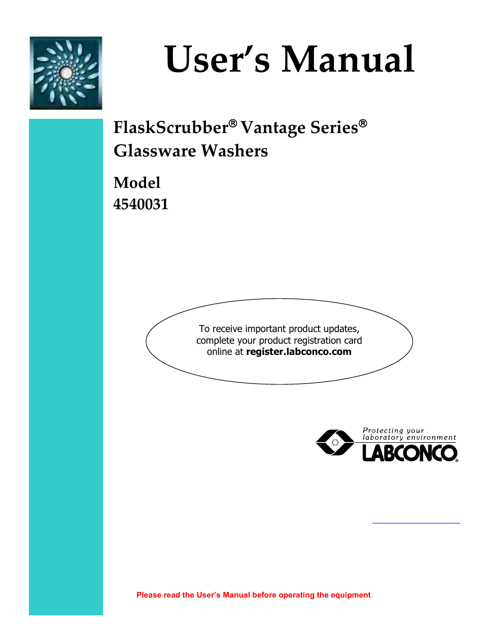 Labconco FlaskScrubber Vantage Series Glassware Washers 4540031 User Manual | 74 pages