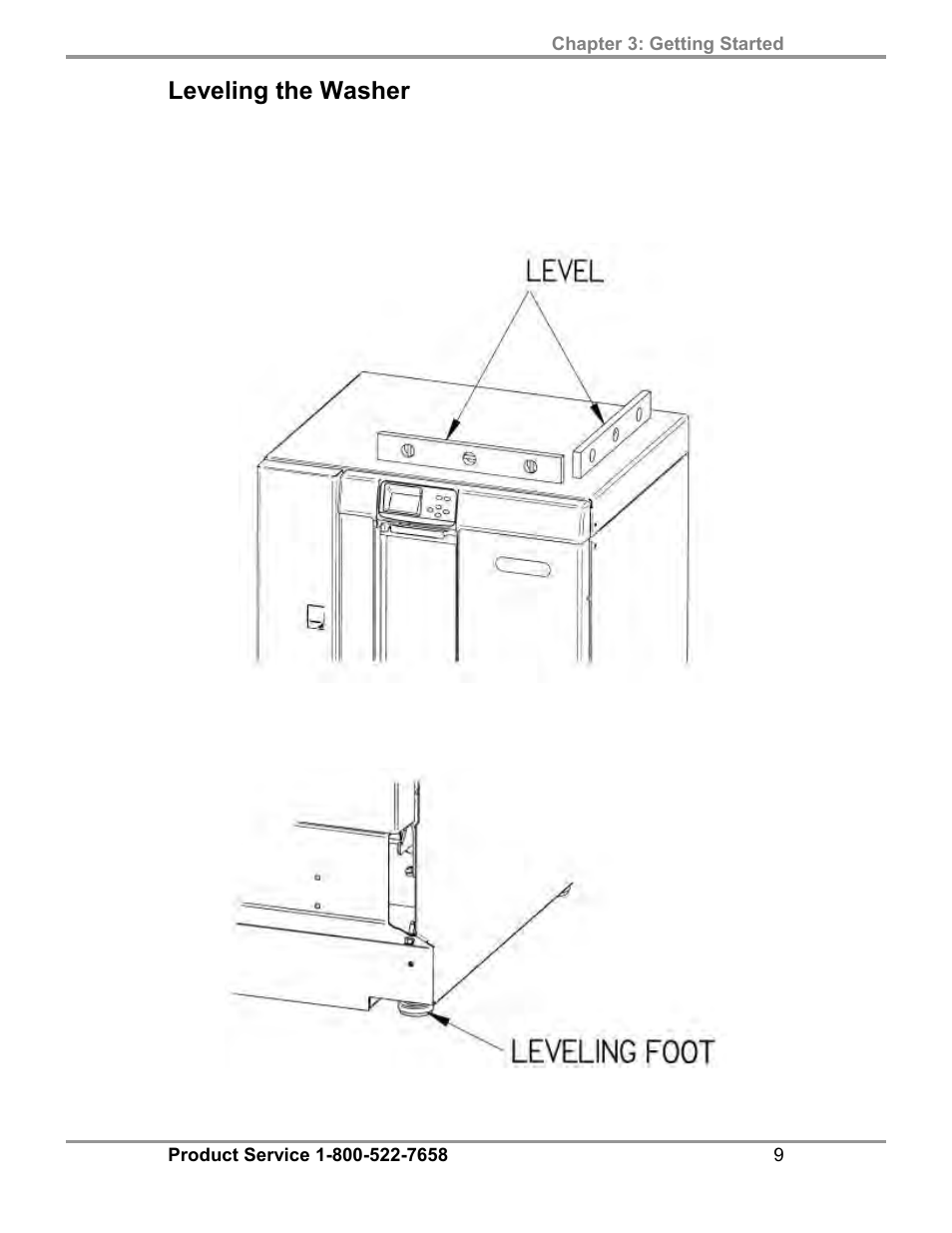 Leveling the washer | Labconco FlaskScrubber Vantage Series Glassware Washers 4540031 User Manual | Page 13 / 74