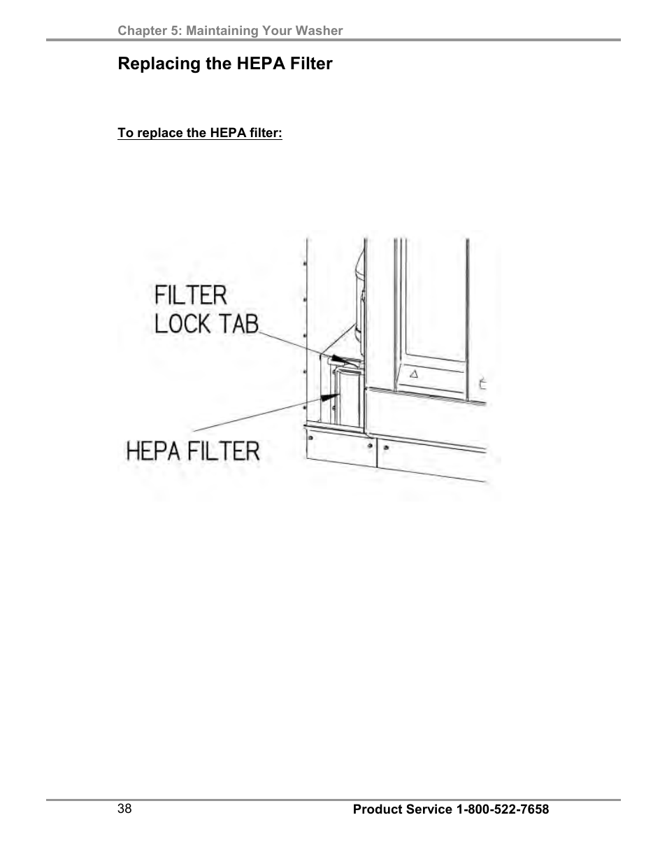 Replacing the hepa filter | Labconco FlaskScrubber Vantage Series Glassware Washers 4540031 User Manual | Page 42 / 74