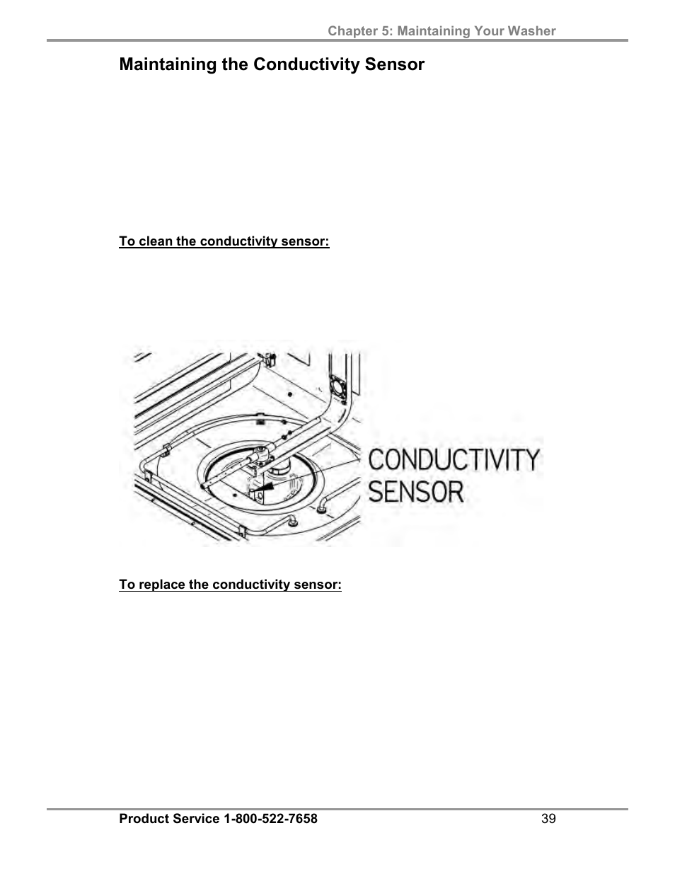 Maintaining the conductivity sensor | Labconco FlaskScrubber Vantage Series Glassware Washers 4540031 User Manual | Page 43 / 74