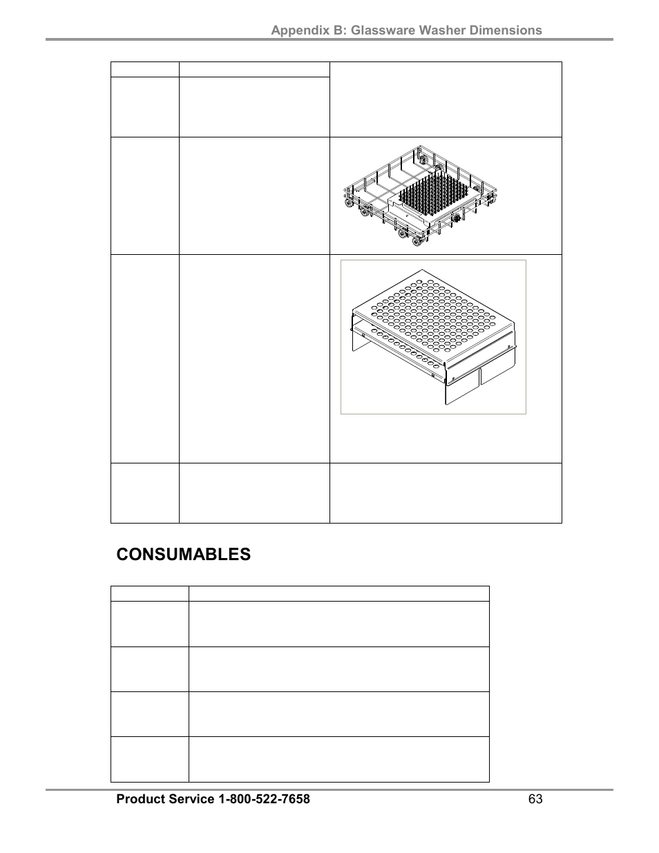 Consumables | Labconco FlaskScrubber Vantage Series Glassware Washers 4540031 User Manual | Page 67 / 74