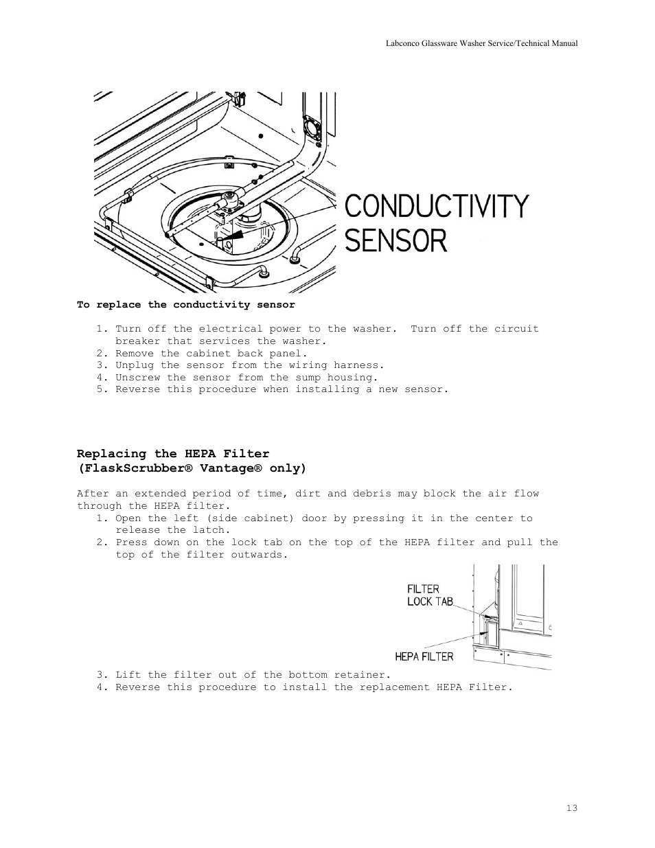 Labconco SteamScrubbe & FlaskScrubbe Glassware Washers 44204 Series User Manual | Page 19 / 81