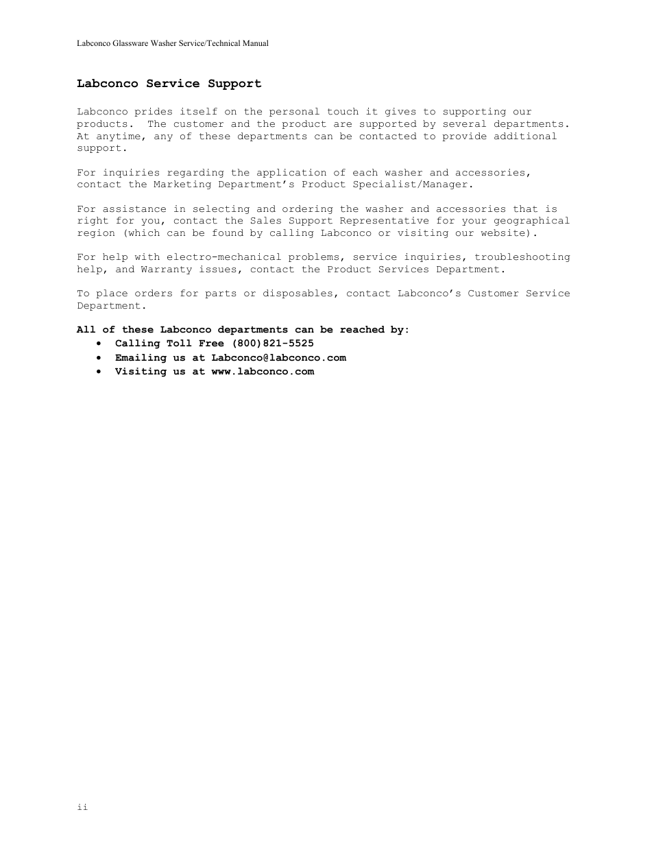 Labconco SteamScrubbe & FlaskScrubbe Glassware Washers 44204 Series User Manual | Page 5 / 81