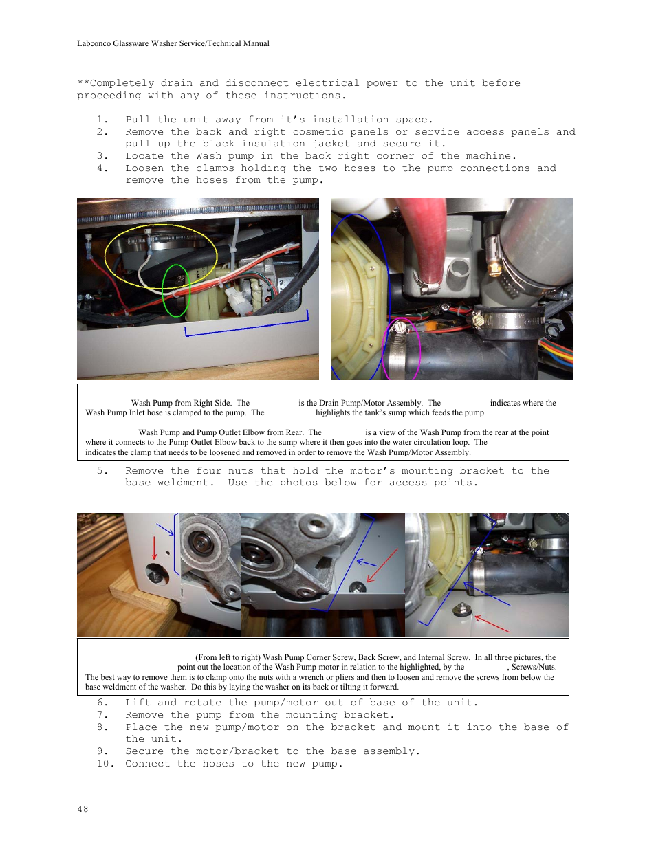 Labconco SteamScrubbe & FlaskScrubbe Glassware Washers 44204 Series User Manual | Page 54 / 81