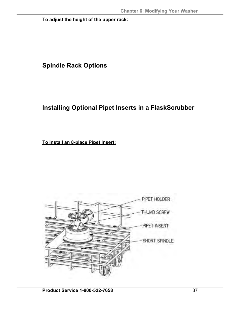 Spindle rack options | Labconco SteamScrubbe & FlaskScrubbe Glassware Washers 45781 Series User Manual | Page 41 / 71