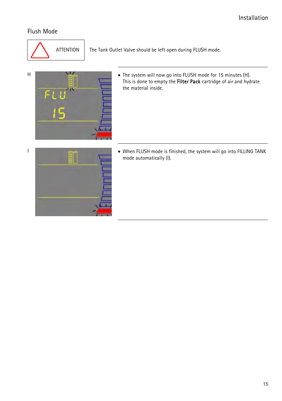 Flush mode | Labconco WaterPr BT Systems 90153 Series User Manual | Page 23 / 76