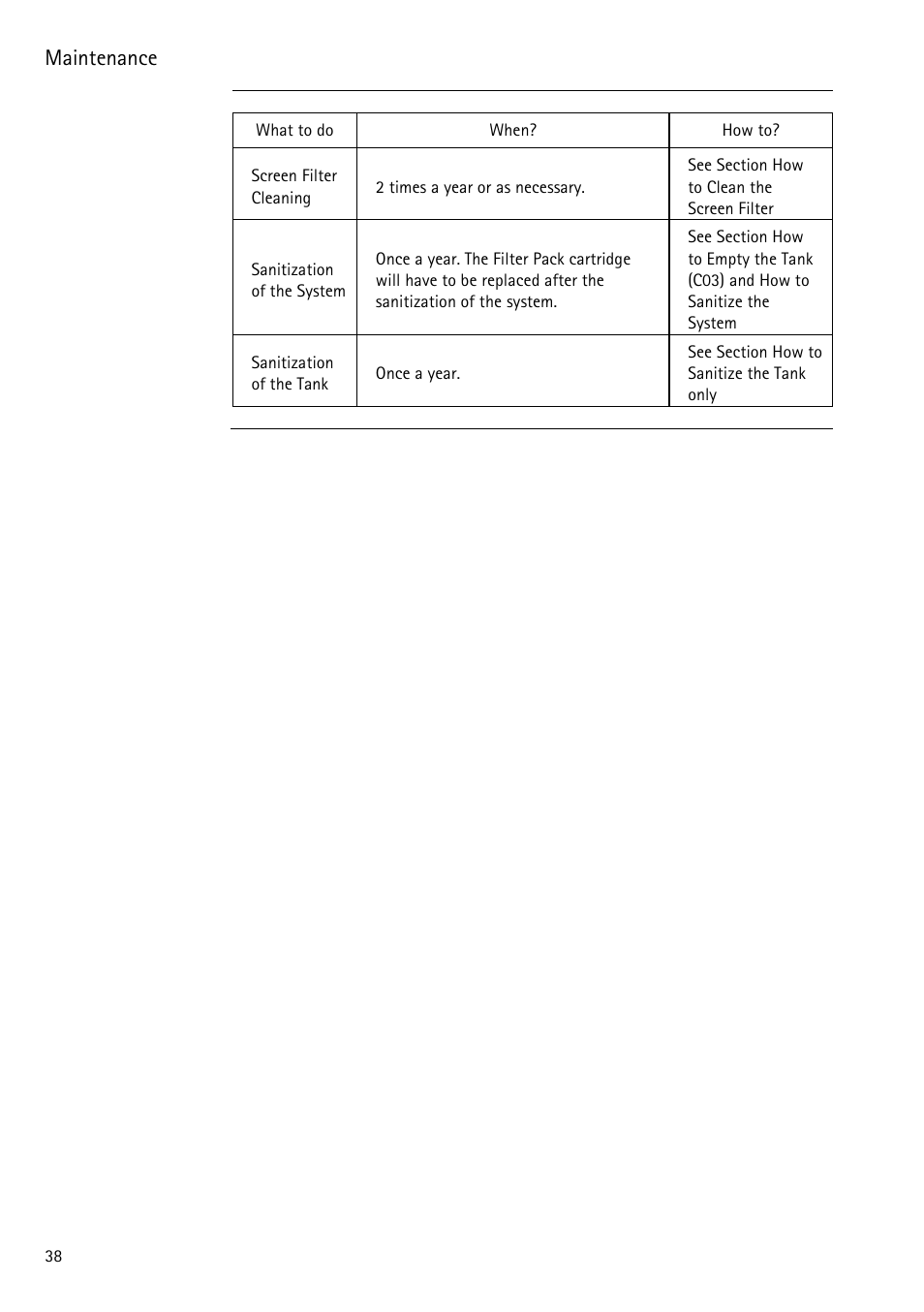 Maintenance | Labconco WaterPr BT Systems 90153 Series User Manual | Page 46 / 76