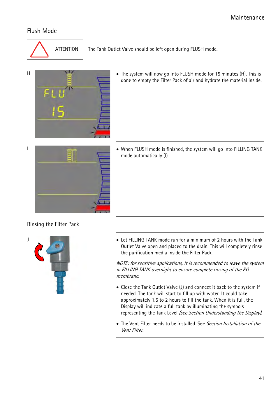 Flush mode | Labconco WaterPr BT Systems 90153 Series User Manual | Page 49 / 76