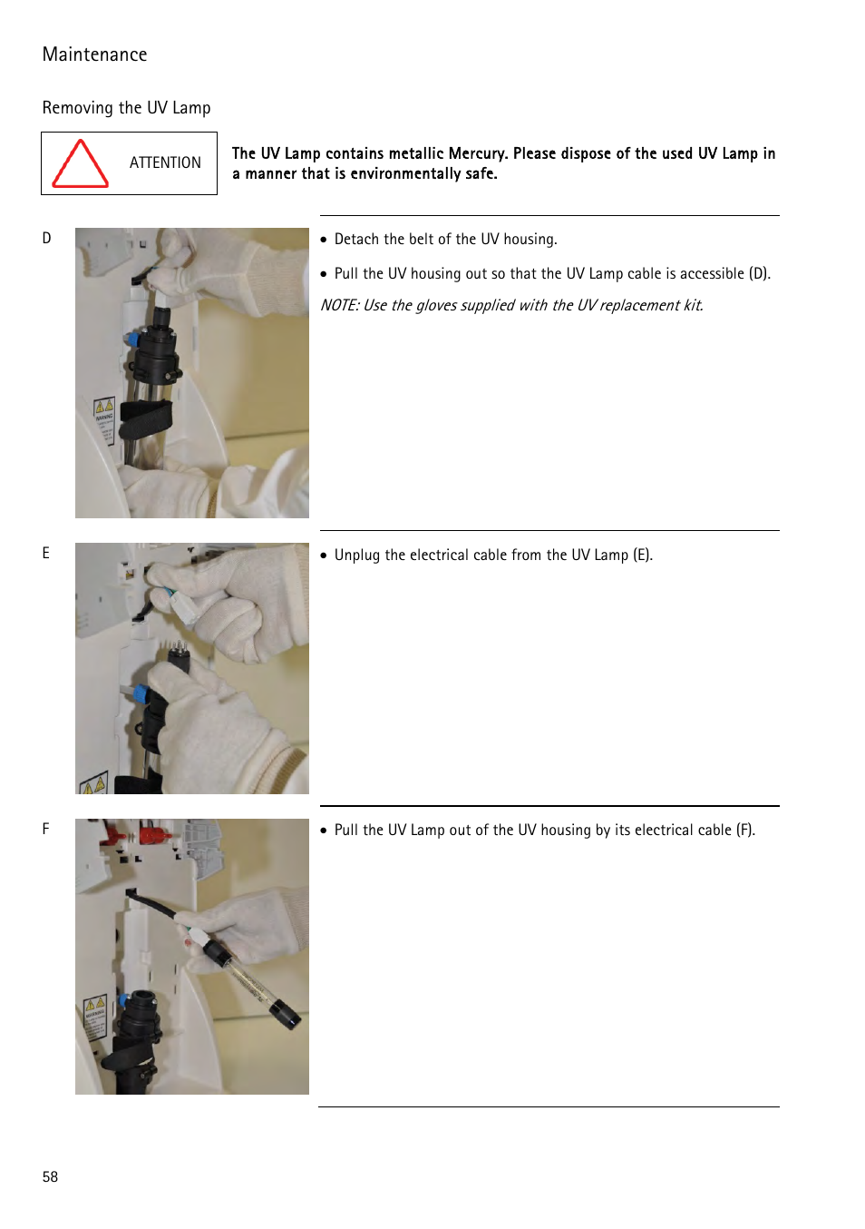 Maintenance | Labconco WaterPr BT Systems 90153 Series User Manual | Page 66 / 76