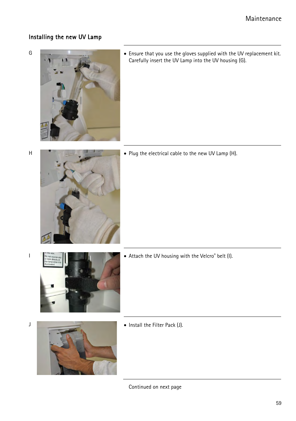 Maintenance | Labconco WaterPr BT Systems 90153 Series User Manual | Page 67 / 76