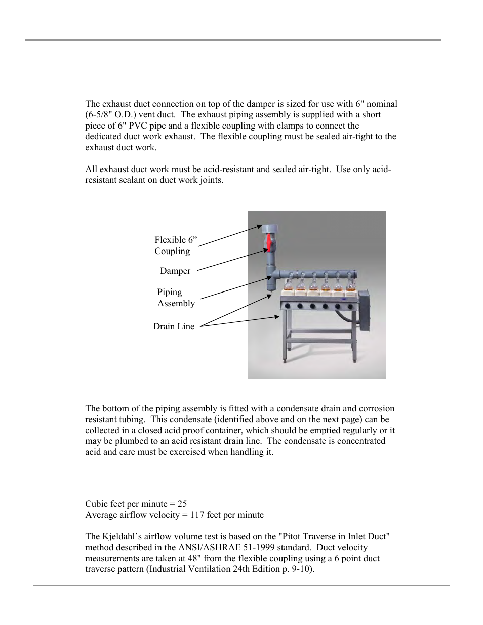 Acid fume blower exhaust system | Labconco Two and Six-Place (Macro) Kjeldahl Distillation Systems 2125603 User Manual | Page 12 / 23
