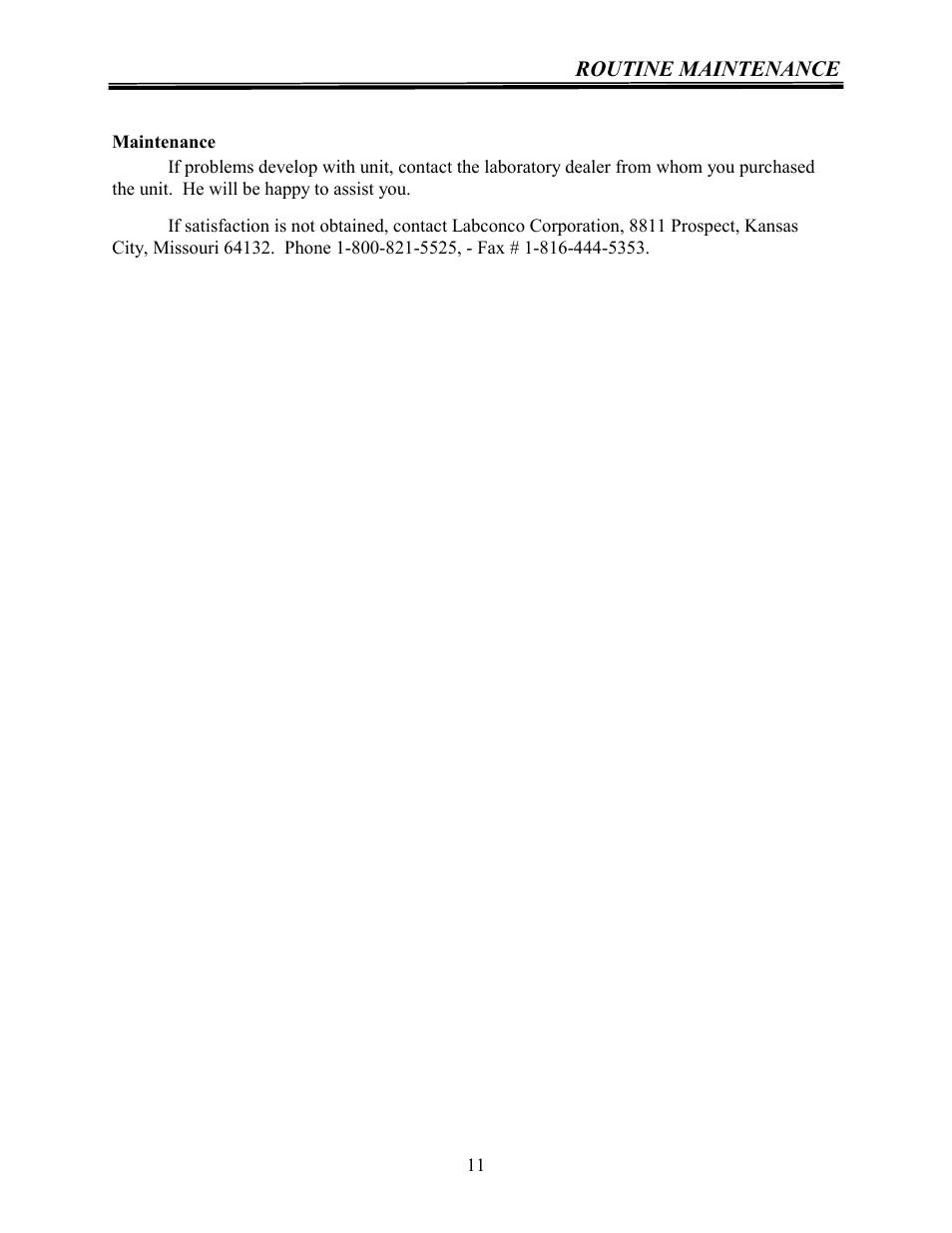 Maintenance | Labconco Crude Fiber Digestion Apparatus 30002 User Manual | Page 10 / 16