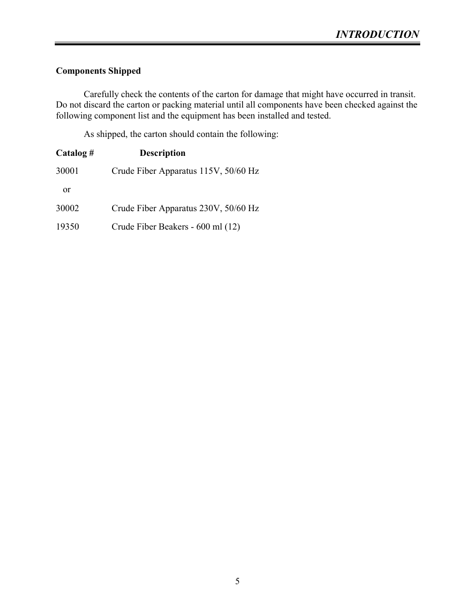 Introduction | Labconco Crude Fiber Digestion Apparatus 30002 User Manual | Page 4 / 16