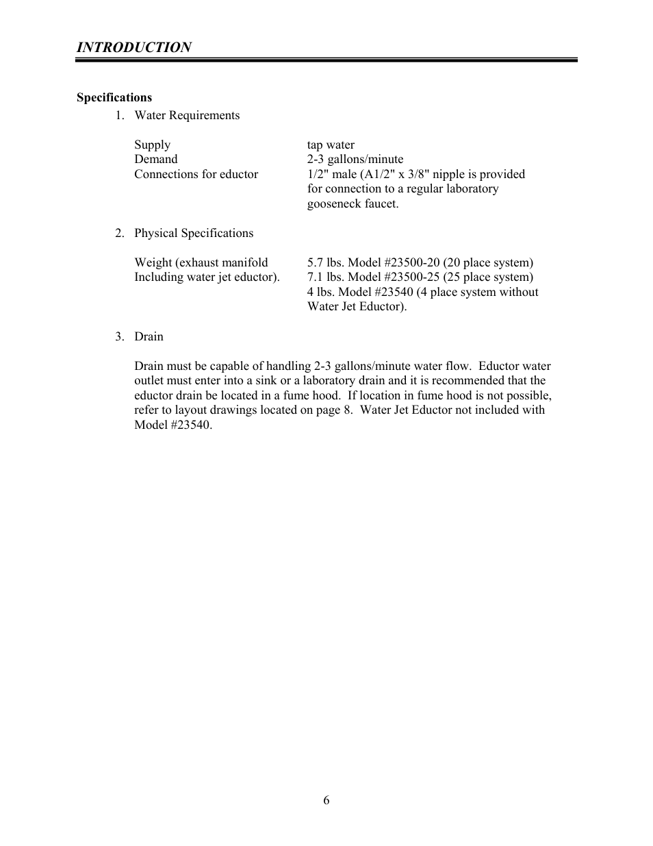 Labconco Rapid Digestor Fume Removal System 2354000 User Manual | Page 6 / 18