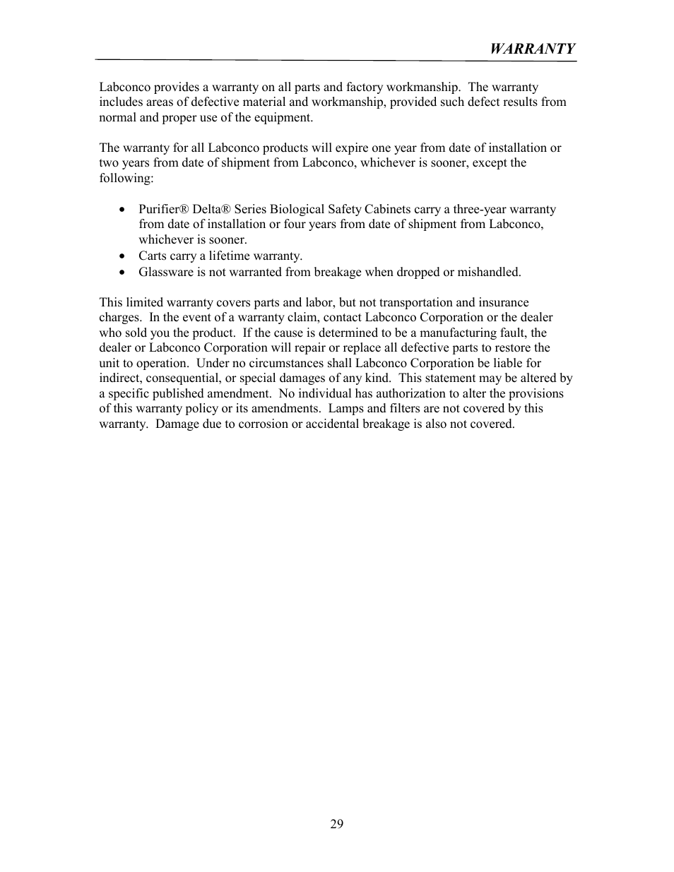 Labconco Rapid Digestors 23080 User Manual | Page 28 / 30