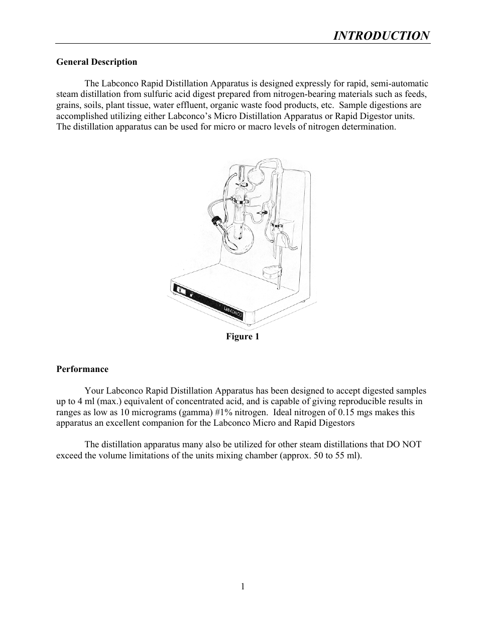 Introduction | Labconco Rapid Distillation Apparatus 65000 User Manual | Page 5 / 24