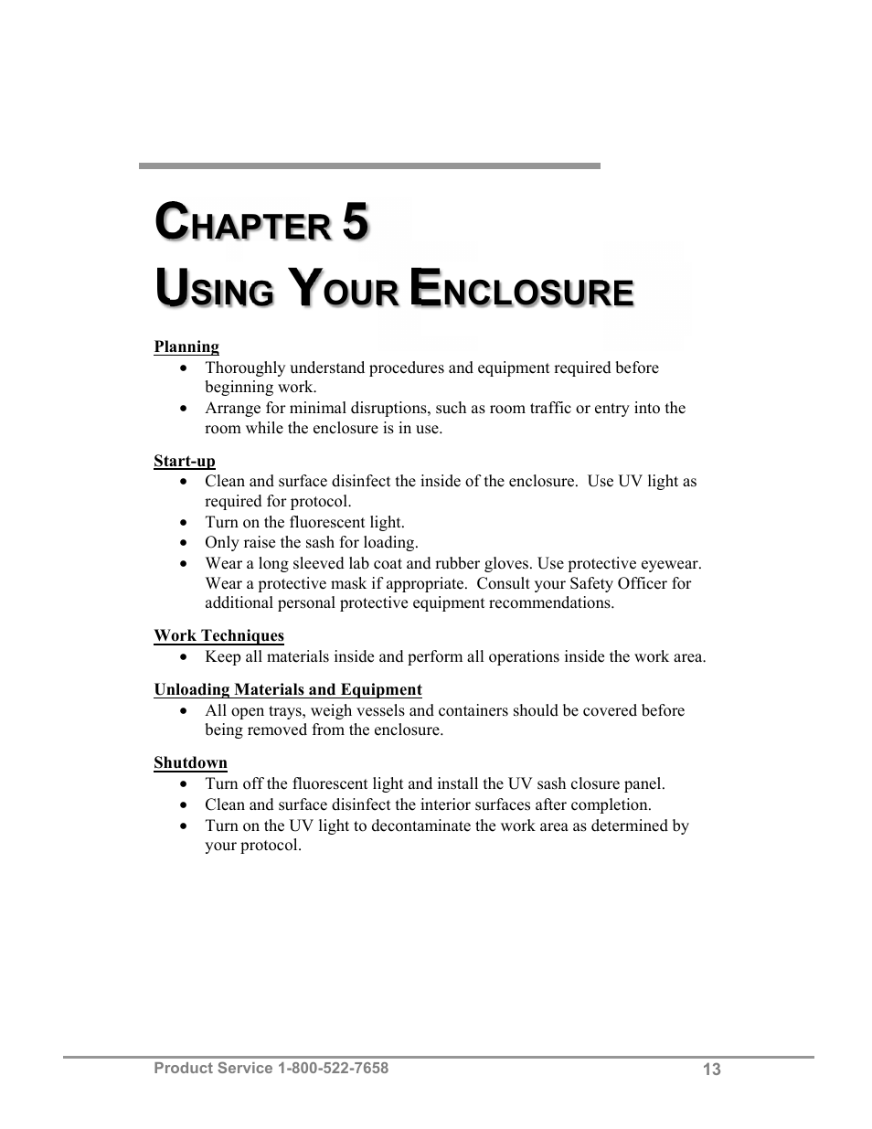 Hapter, Sing, Nclosure | Labconco Purifie Non-Ventilated PCR & Tissue Culture Enclosures 3952420 User Manual | Page 17 / 27