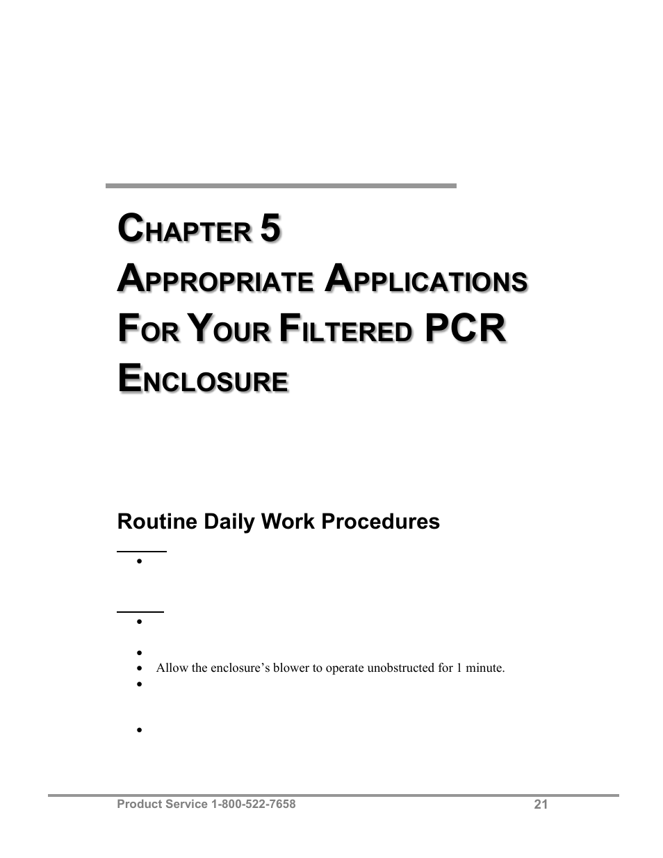 Pcr e, Hapter, Ppropriate | Pplications, Iltered, Nclosure | Labconco Purifier Filtered PCR Enclosures 3970425 User Manual | Page 25 / 55
