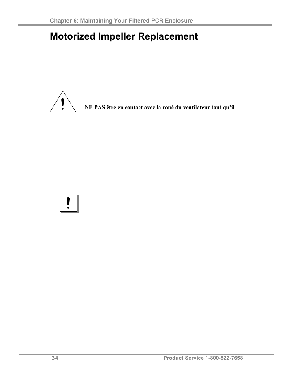 Motorized impeller replacement | Labconco Purifier Filtered PCR Enclosures 3970425 User Manual | Page 38 / 55