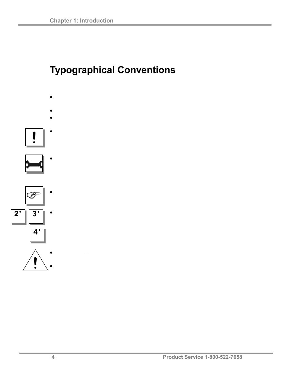 Typographical conventions | Labconco Purifier Filtered PCR Enclosures 3970425 User Manual | Page 8 / 55
