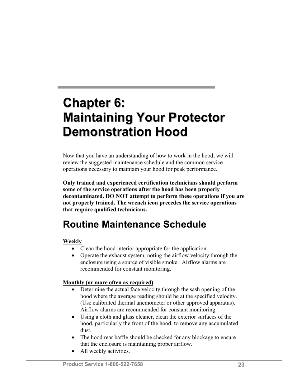 Labconco Protector Demonstration Hoods 3945021 User Manual | Page 27 / 60