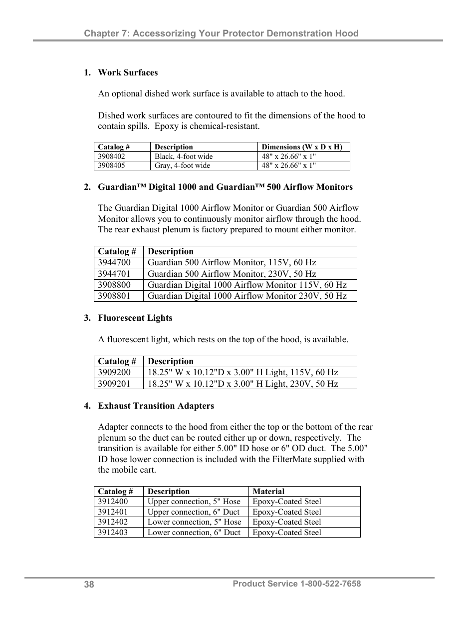 Labconco Protector Demonstration Hoods 3945021 User Manual | Page 42 / 60