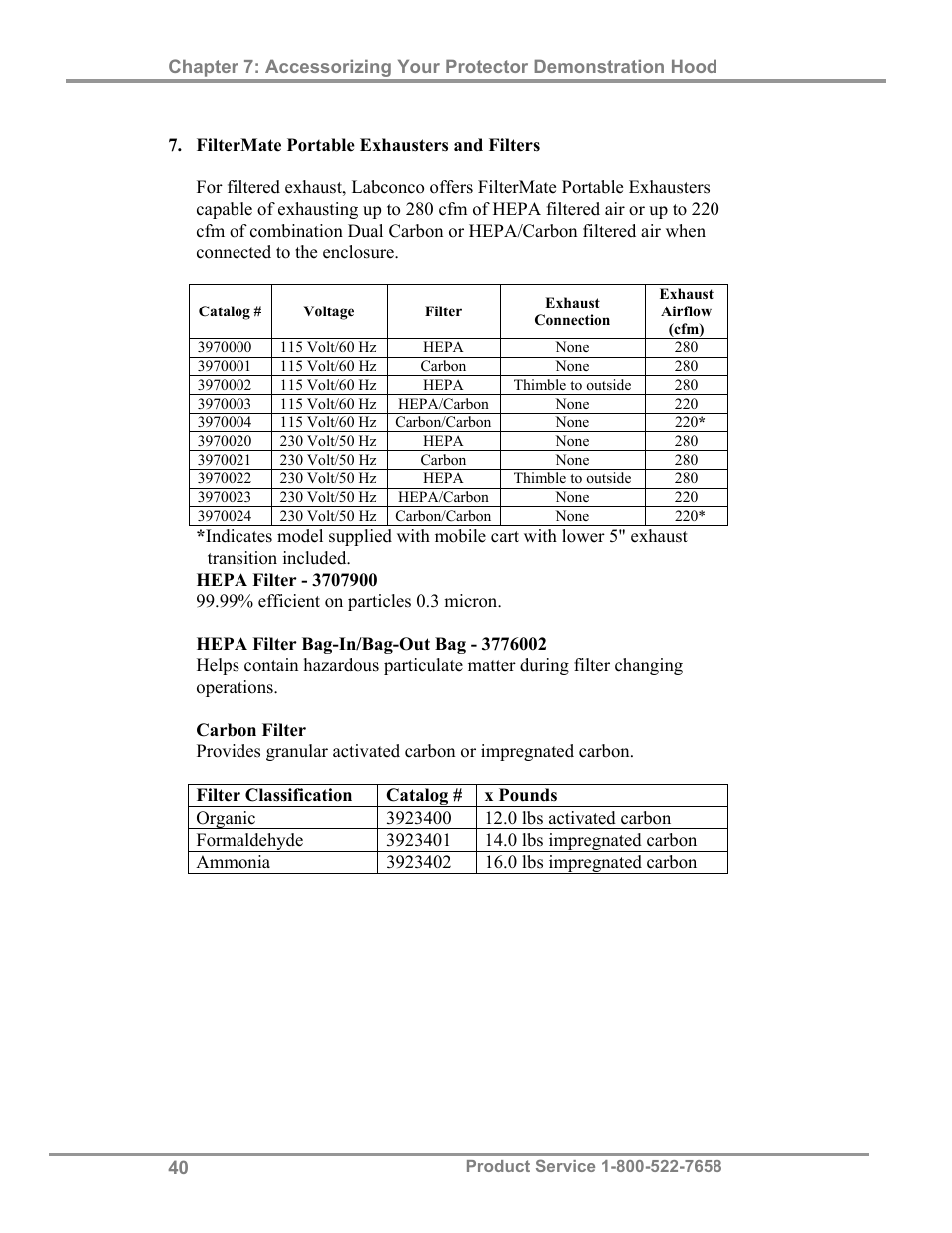 Labconco Protector Demonstration Hoods 3945021 User Manual | Page 44 / 60