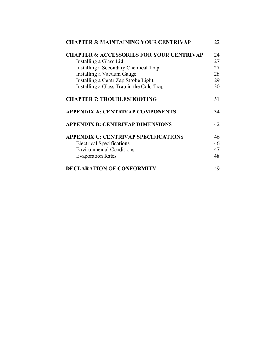 Labconco CentriVap Centrifugal Concentrators and Cold Traps 74750 Series User Manual | Page 4 / 53