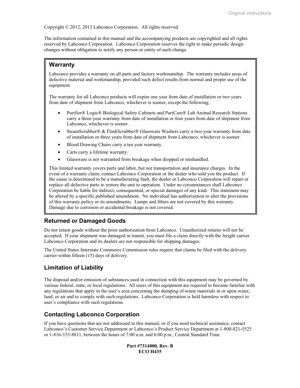Labconco CentriVap Complete Vacuum Concentrator 73150 Series User Manual | Page 2 / 38