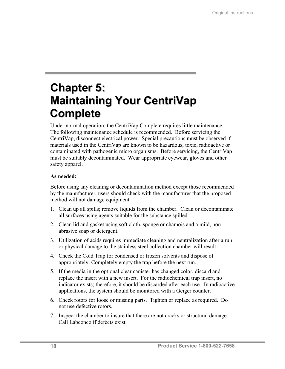 Labconco CentriVap Complete Vacuum Concentrator 73150 Series User Manual | Page 22 / 38