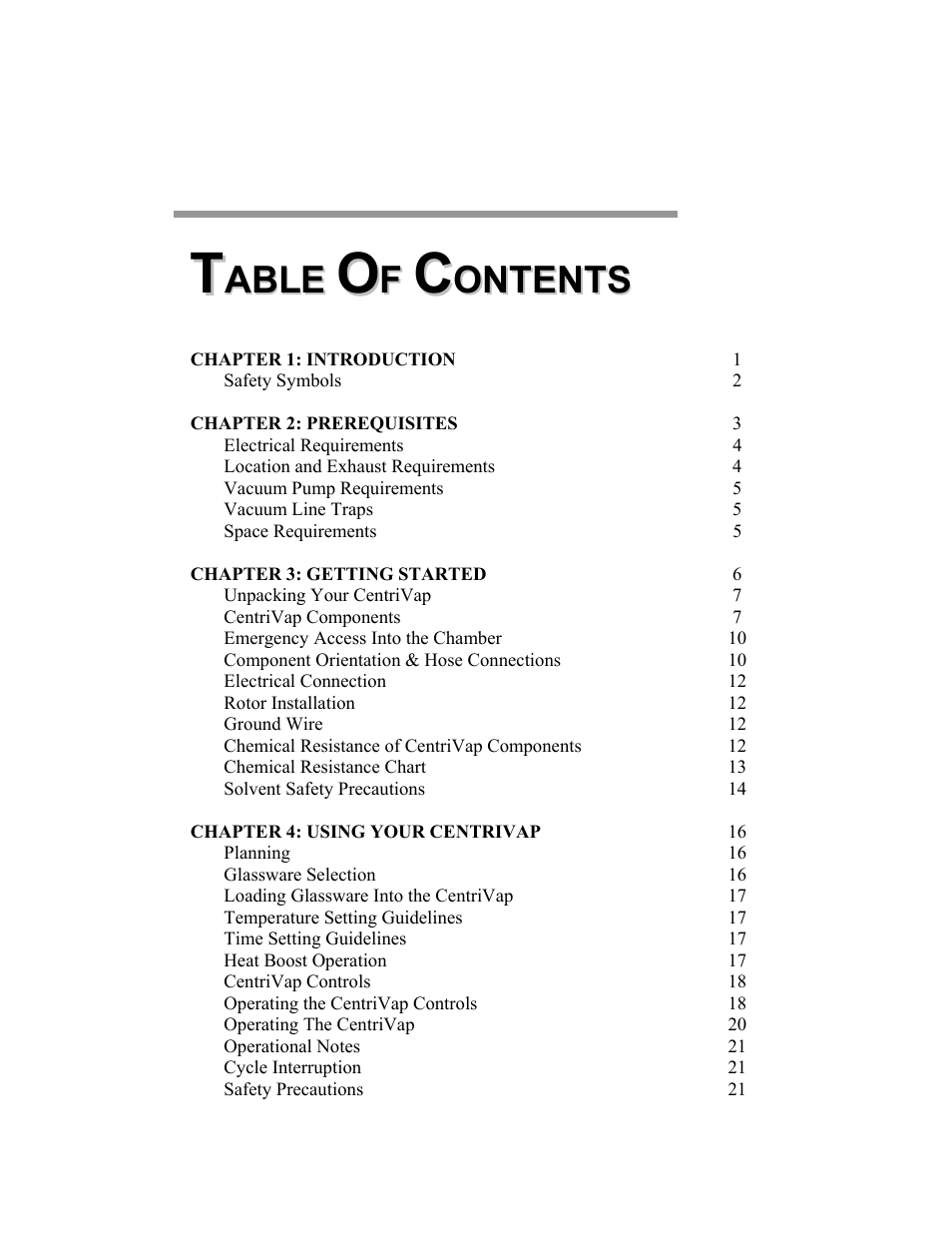 Labconco CentriVap Concentrators and Cold Traps 74750 Series User Manual | Page 3 / 53