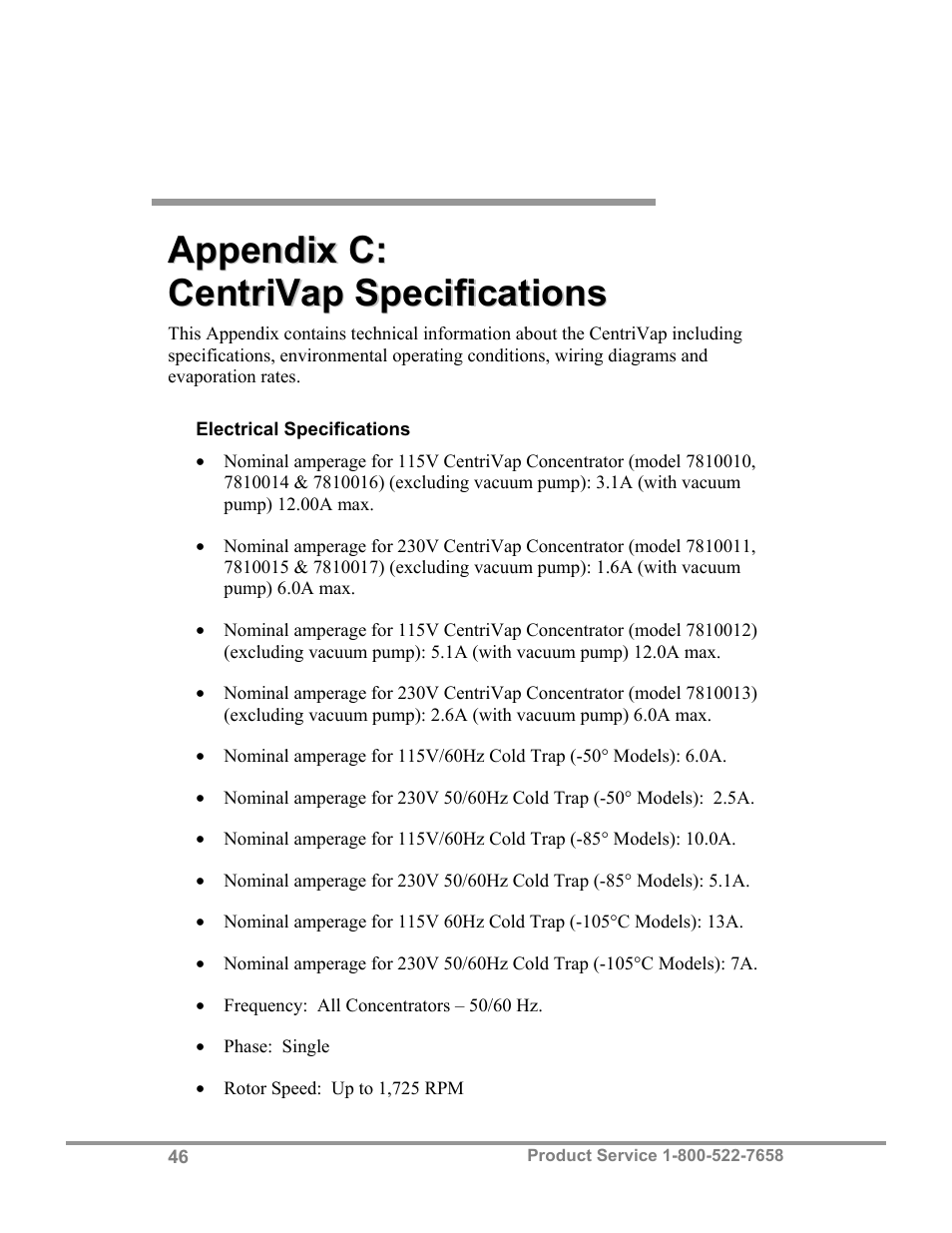Labconco CentriVap Concentrators and Cold Traps 74750 Series User Manual | Page 50 / 53