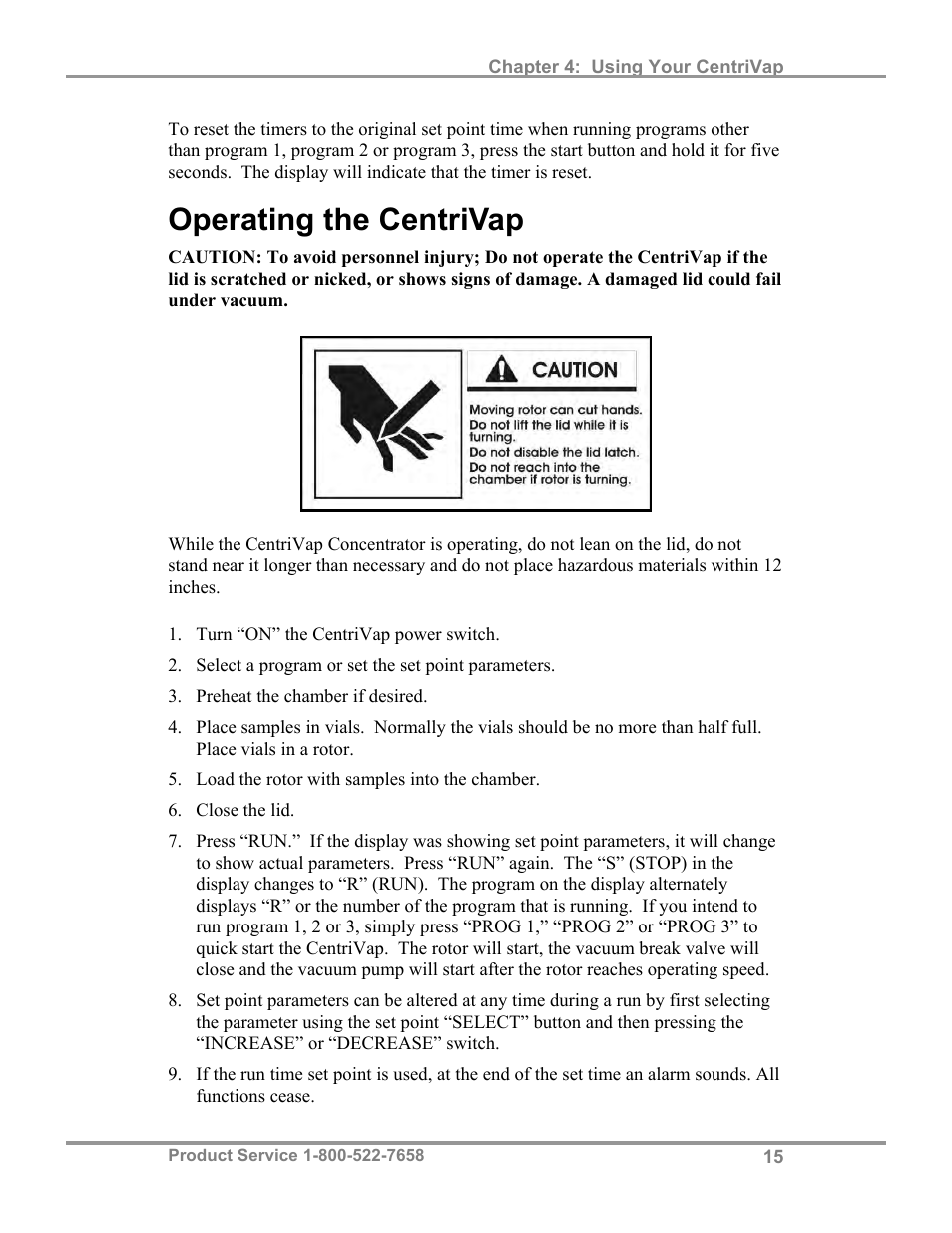 Operating the centrivap | Labconco CentriVa DNA Systems 7970037 User Manual | Page 19 / 36