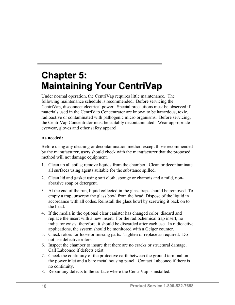 Labconco CentriVa DNA Systems 7970037 User Manual | Page 22 / 36