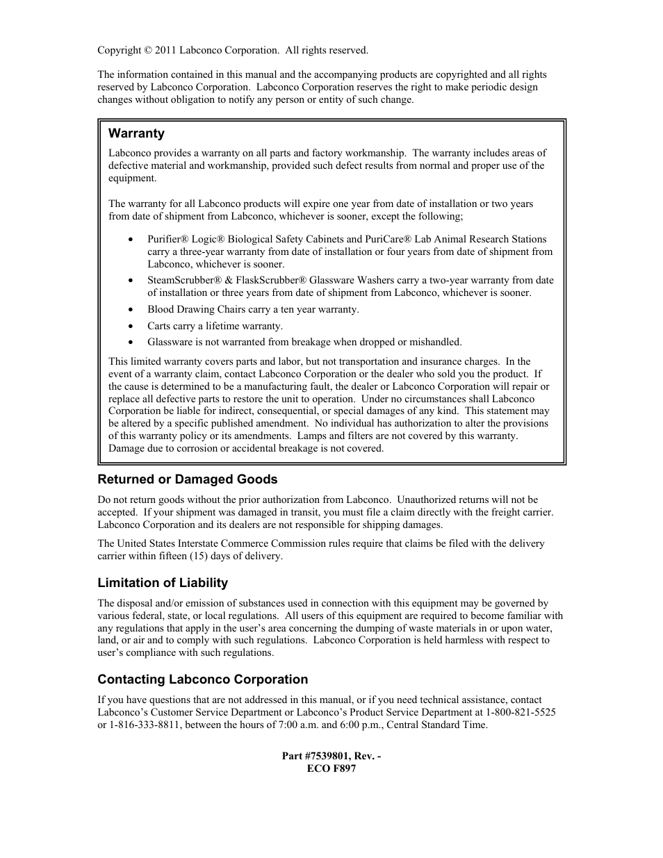 Labconco CentriVap micro IR Vacuum Concentrators 77010 Series User Manual | Page 2 / 30