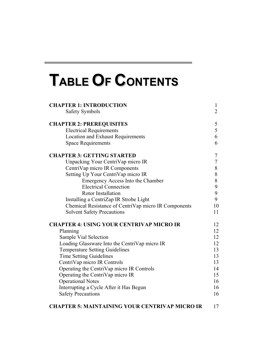 Labconco CentriVap micro IR Vacuum Concentrators 77010 Series User Manual | Page 3 / 30