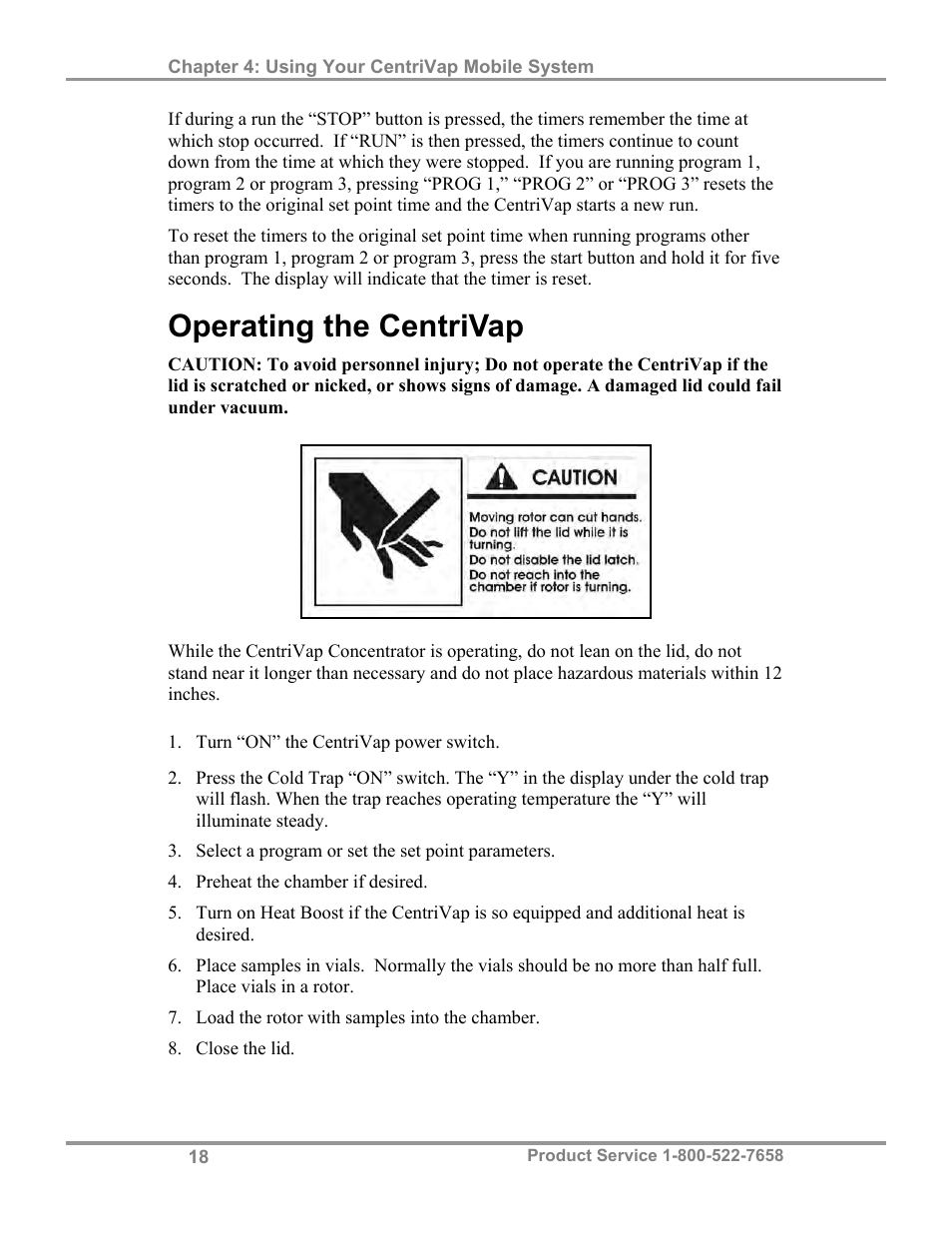 Operating the centrivap | Labconco CentriVap Mobile Systems 7812014 User Manual | Page 22 / 47