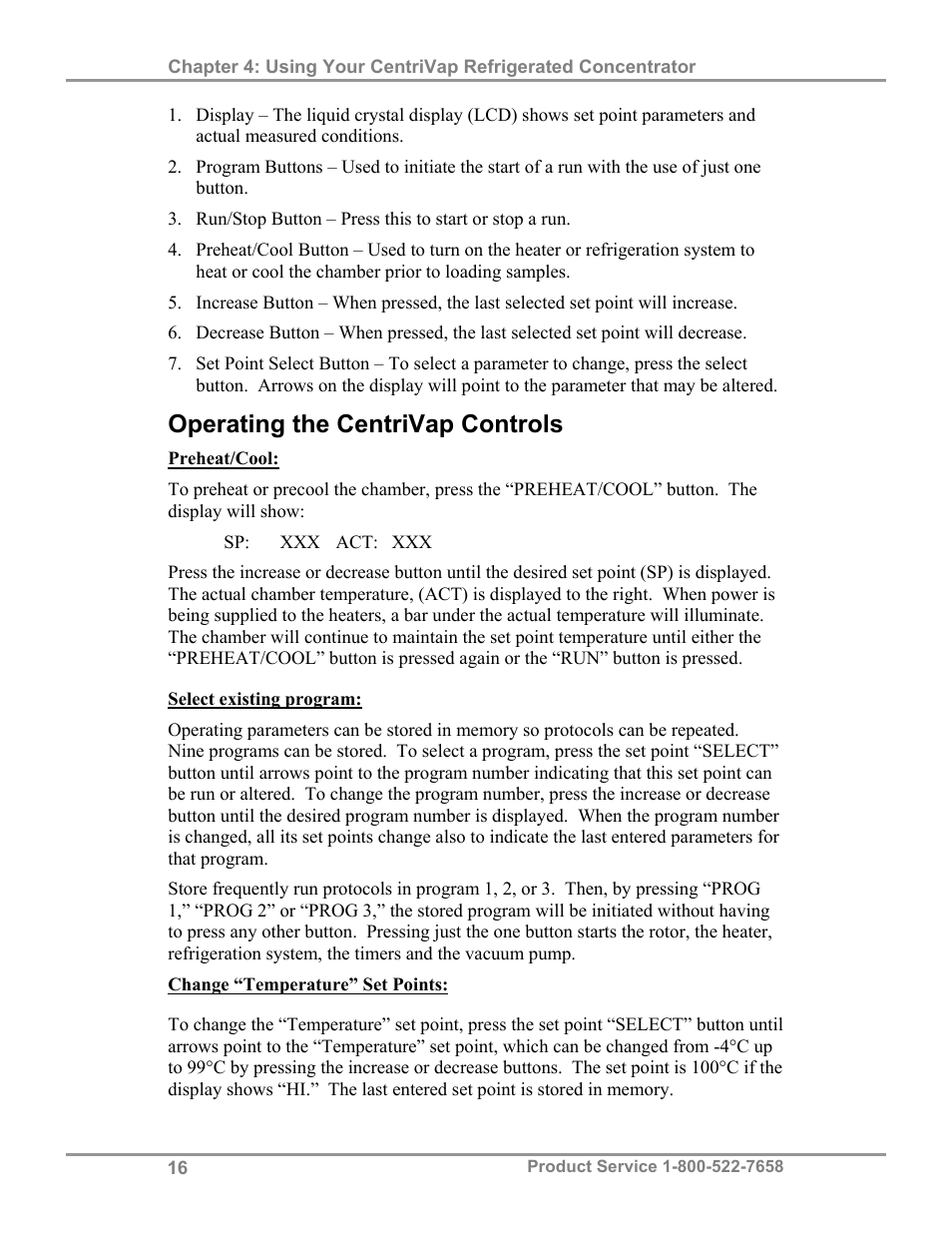 Operating the centrivap controls | Labconco CentriVap Refrigerated Centrifugal Concentrators 7310000 Series User Manual | Page 20 / 40
