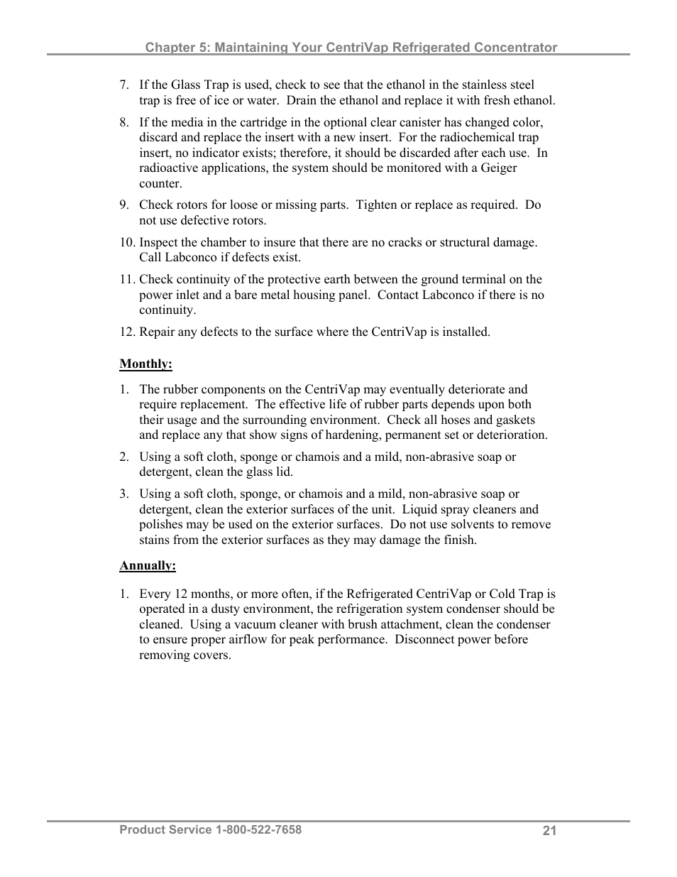 Labconco CentriVap Refrigerated Centrifugal Concentrators 7310000 Series User Manual | Page 25 / 40