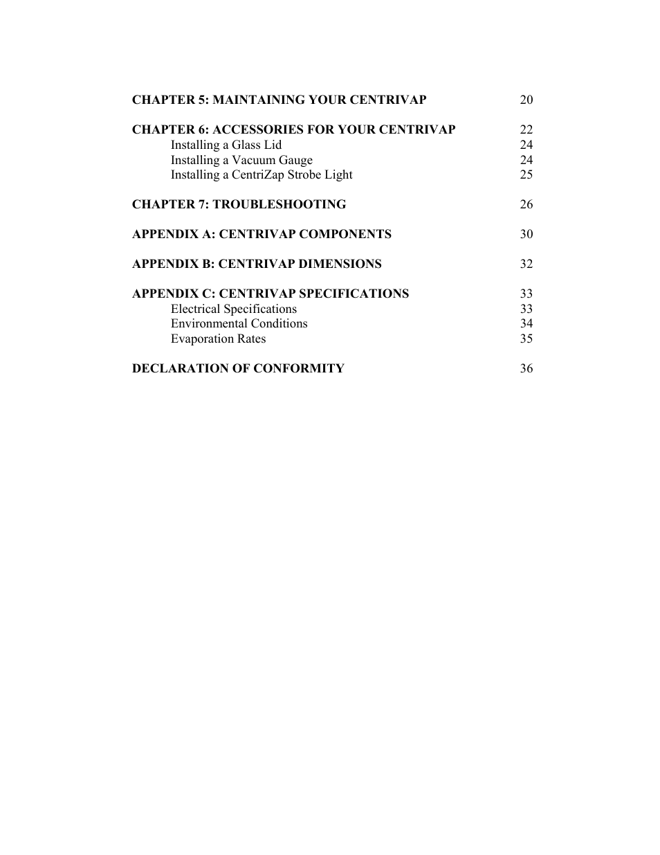 Labconco CentriVap Refrigerated Centrifugal Concentrators 7310000 Series User Manual | Page 4 / 40