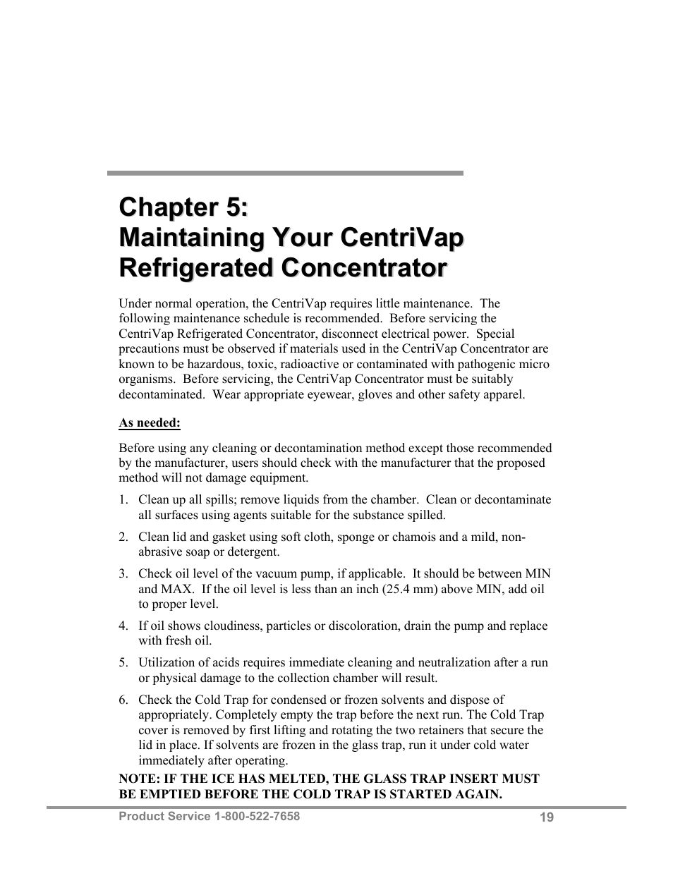 Labconco Refrigerated CentriVap Centrifugal Concentrators 7310041 User Manual | Page 23 / 38