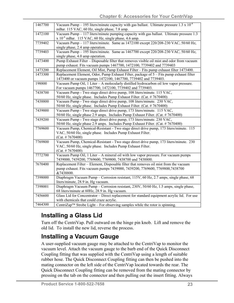 Installing a glass lid, Installing a vacuum gauge | Labconco Refrigerated CentriVap Centrifugal Concentrators 7310041 User Manual | Page 27 / 38