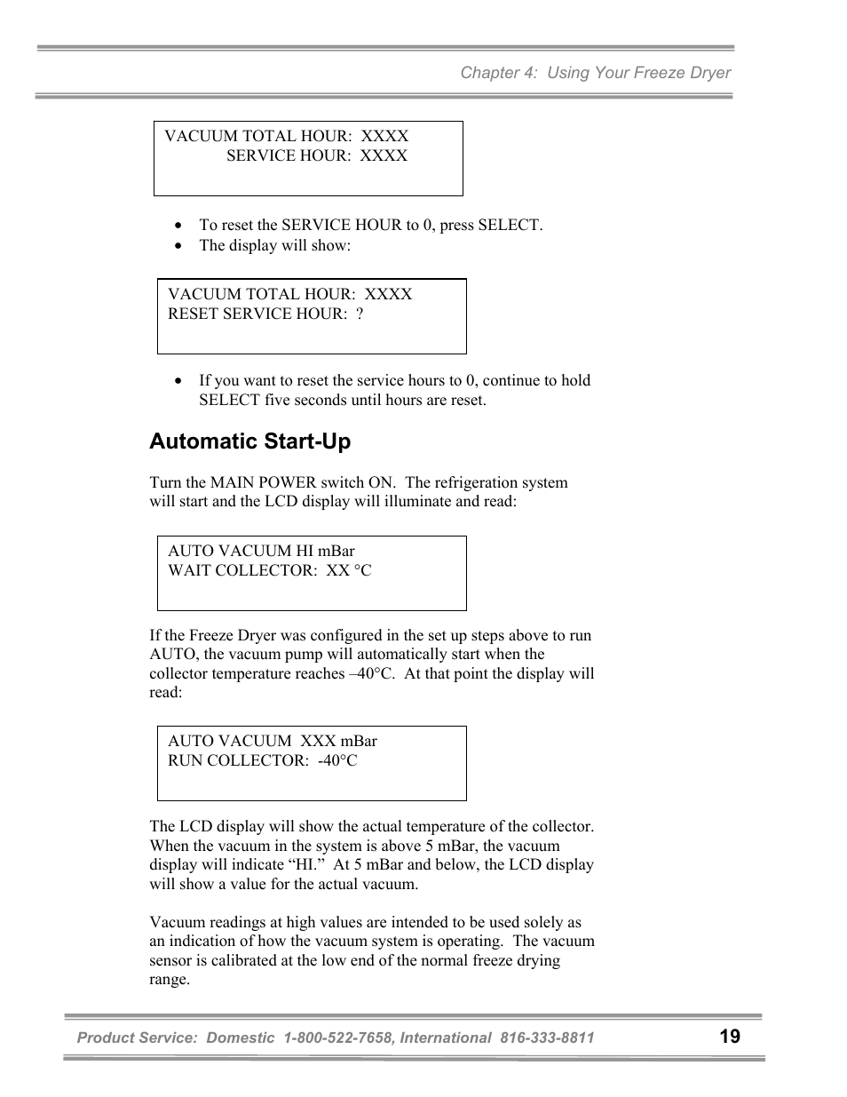 Automatic start-up | Labconco FreeZone 1 Liter Benchtop Freeze Dry Systems 7740071 User Manual | Page 23 / 51