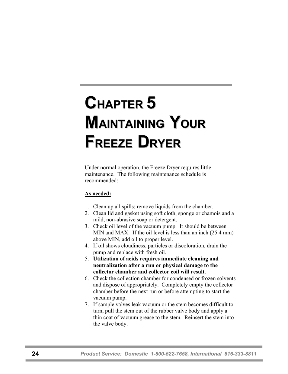 Labconco FreeZone 1 Liter Benchtop Freeze Dry Systems 7740071 User Manual | Page 28 / 51