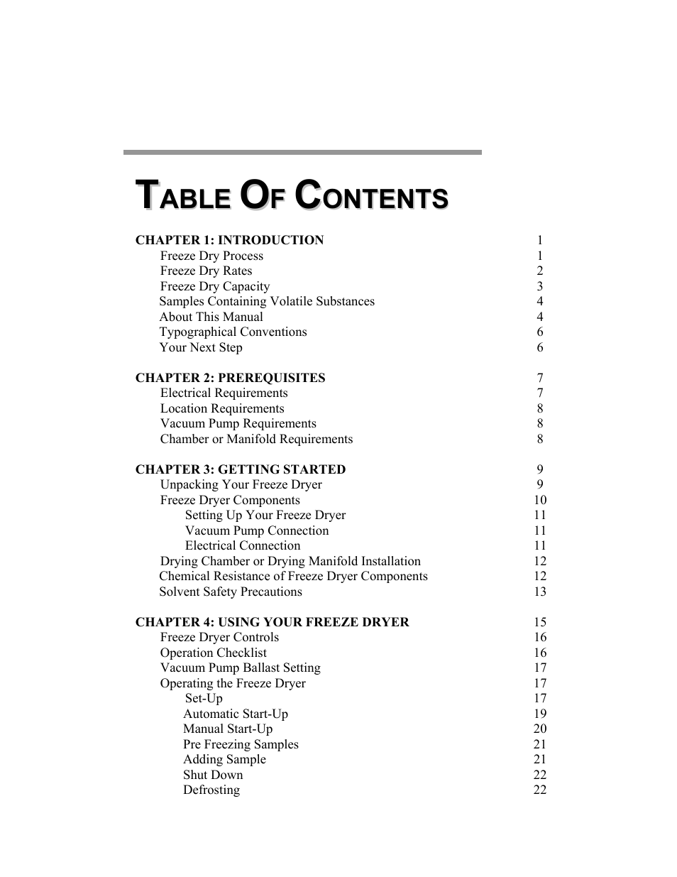 Labconco FreeZone 1 Liter Benchtop Freeze Dry Systems 7740071 User Manual | Page 3 / 51