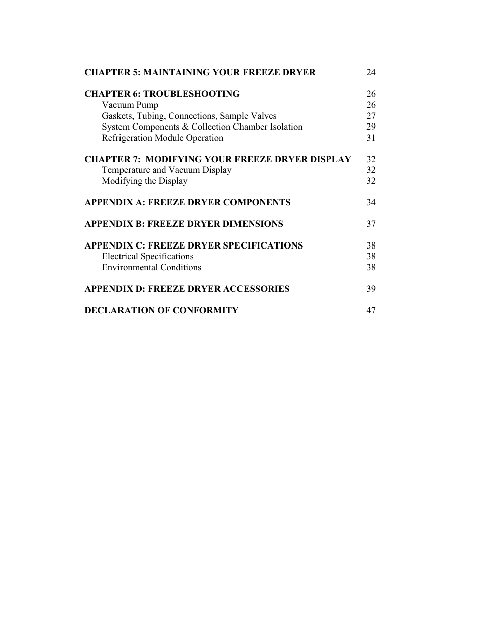 Labconco FreeZone 1 Liter Benchtop Freeze Dry Systems 7740071 User Manual | Page 4 / 51