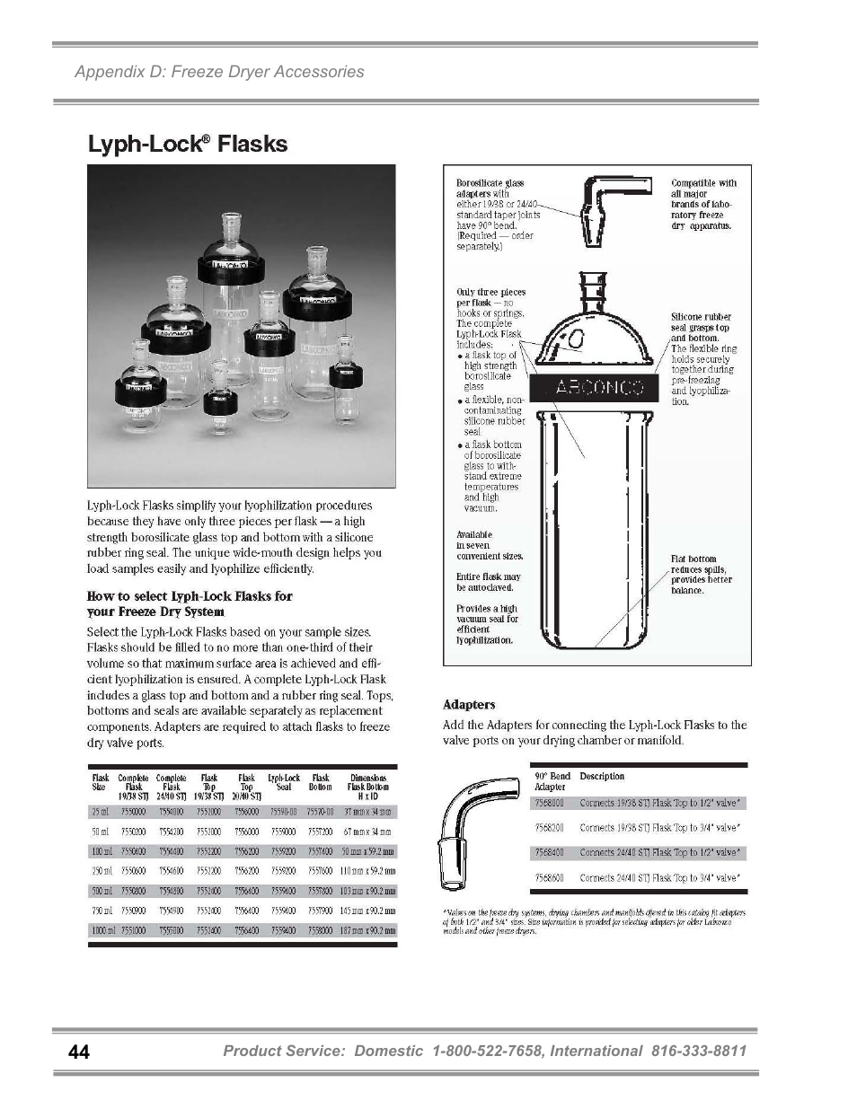 Labconco FreeZone 1 Liter Benchtop Freeze Dry Systems 7740071 User Manual | Page 48 / 51
